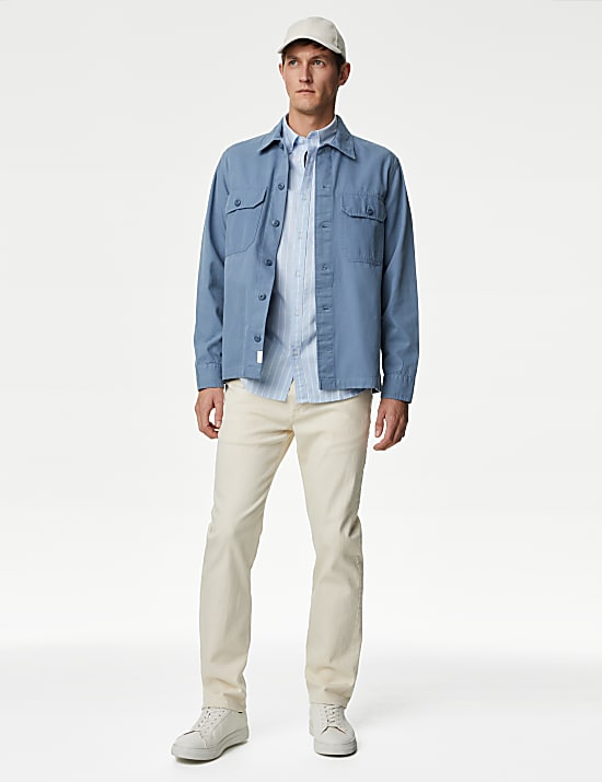 Koszula oxford w paski ze 100% bawełny