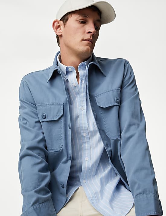 Koszula oxford w paski ze 100% bawełny