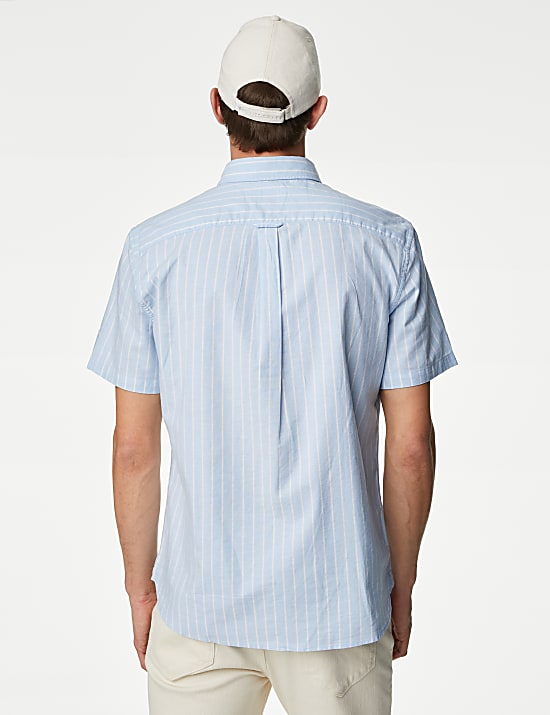 Koszula oxford w paski ze 100% bawełny