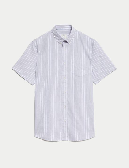 Pure Cotton Striped Oxford Shirt