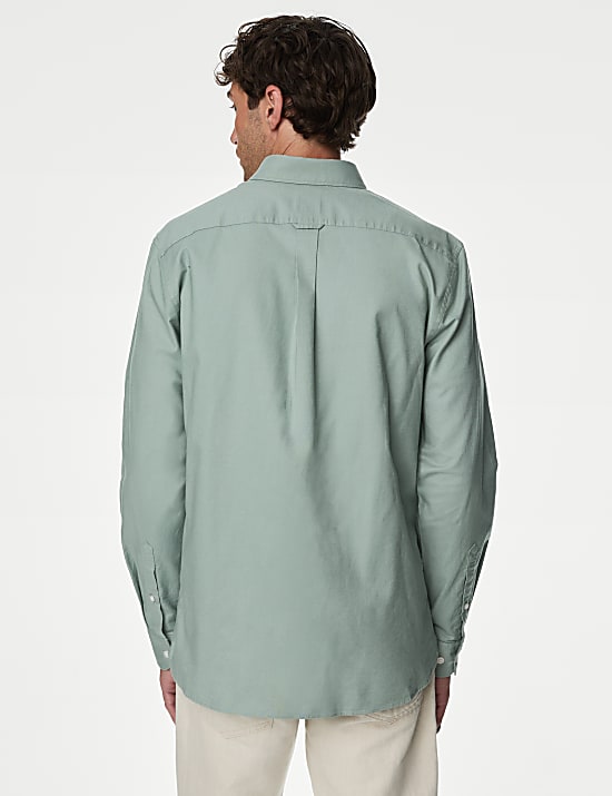 Kemeja Oxford Katun Murni