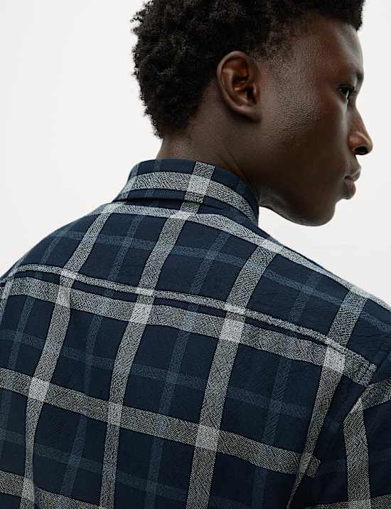 Regular Fit Pure Cotton Check Shirt