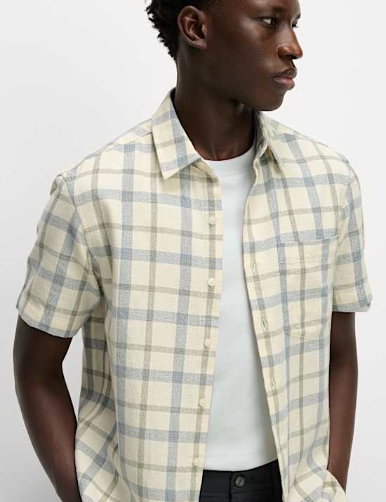 Regular Fit Pure Cotton Check Shirt