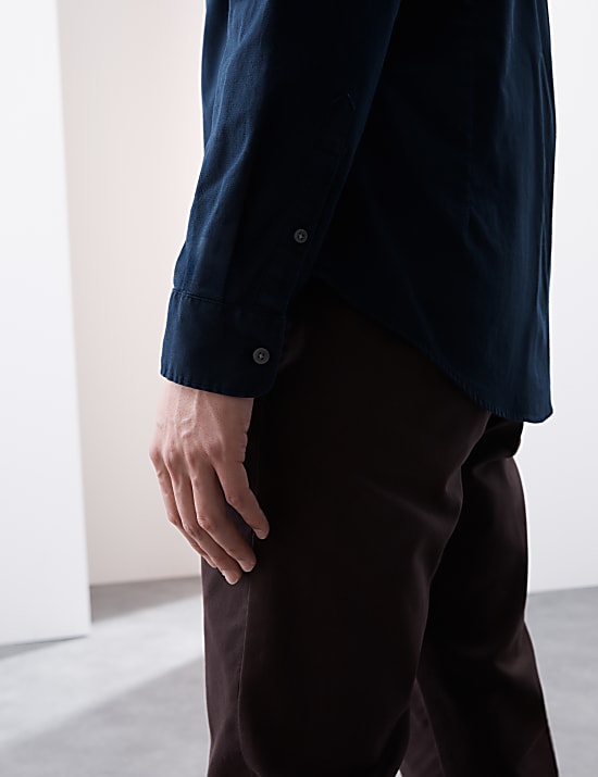 Slim Fit Cotton Rich Oxford Shirt