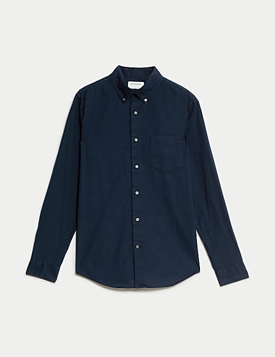 Slim Fit Cotton Rich Oxford Shirt