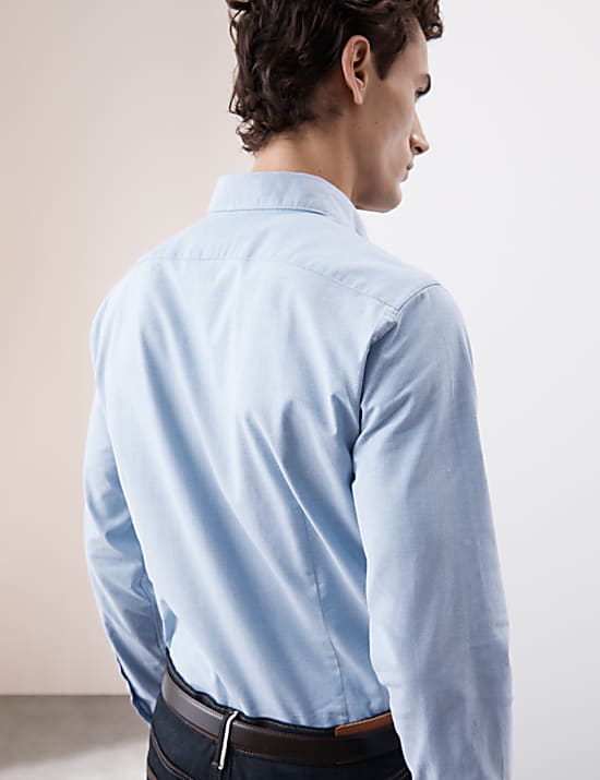 Πουκάμισο Oxford με στενή εφαρμογή και υψηλή περιεκτικότητα σε βαμβάκι