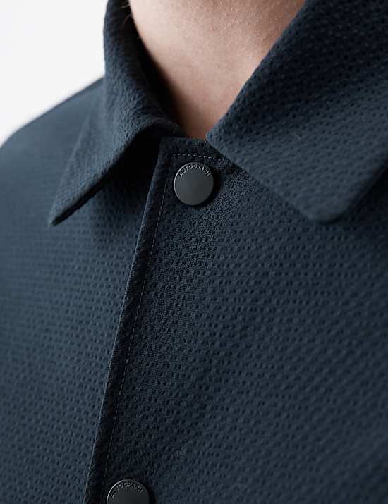 Overshirt van seersucker