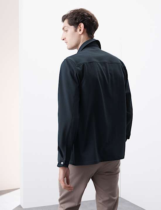 Overshirt van seersucker