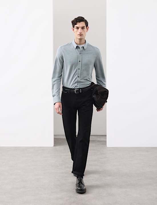 Regular Fit Easy Iron Modal Rich Shirt