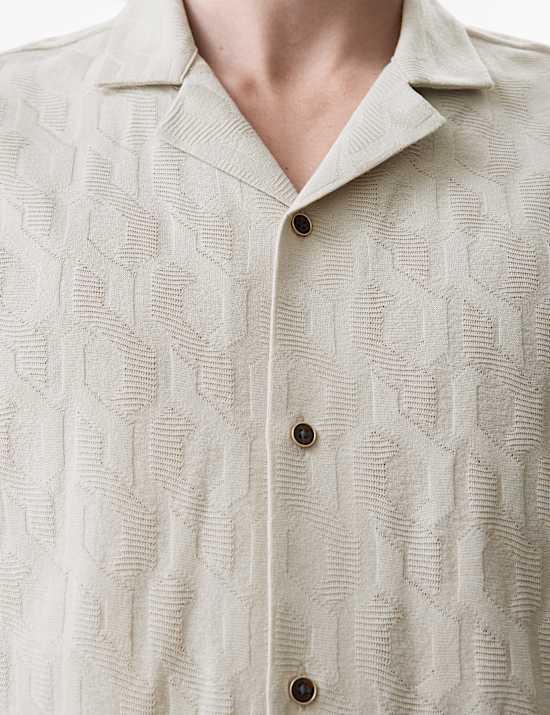 Pure Cotton Textured Shirt