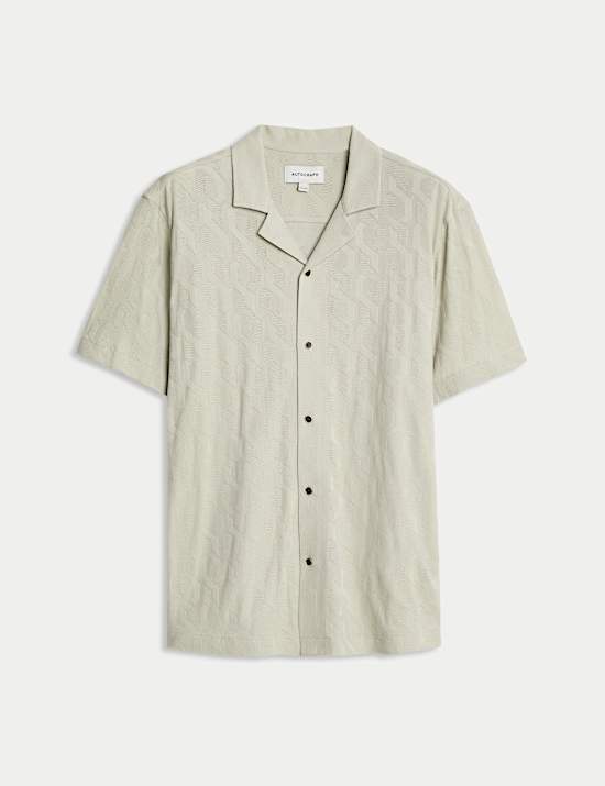 Pure Cotton Textured Shirt