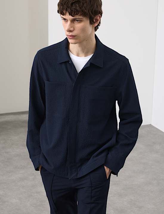 Seersucker Overshirt