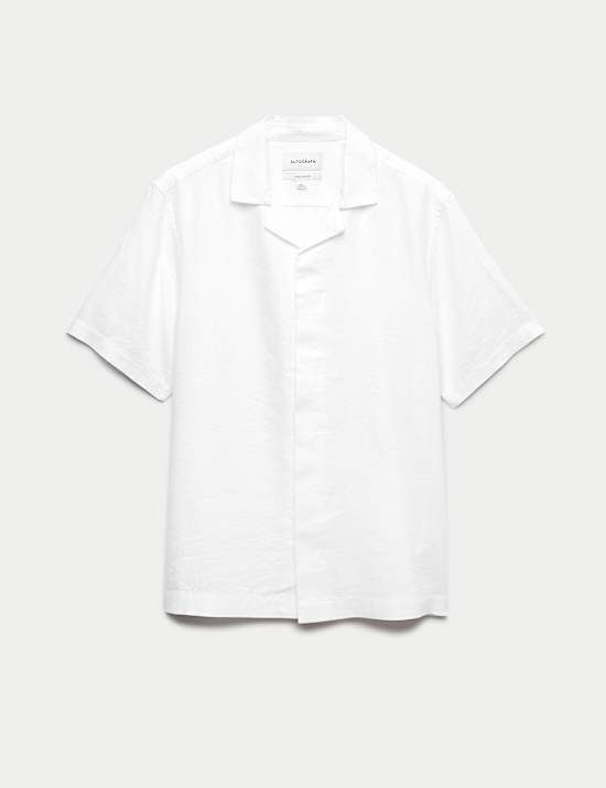 Linen Blend Short Sleeve Shirt