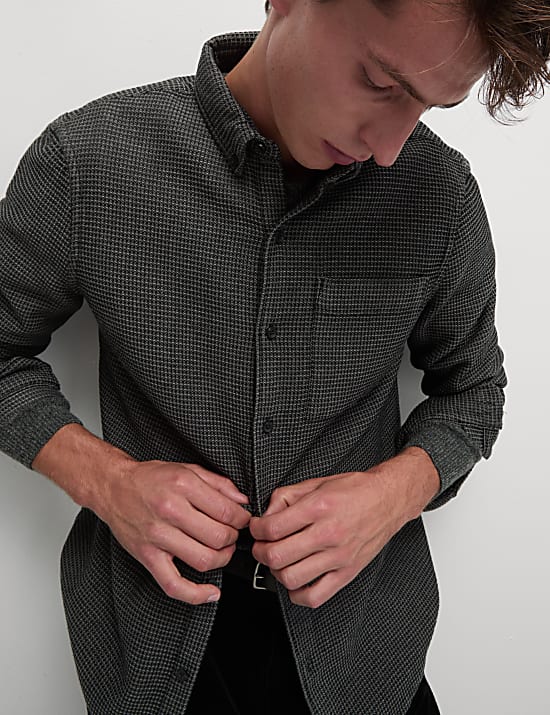 Pure Cotton Textured Shirt