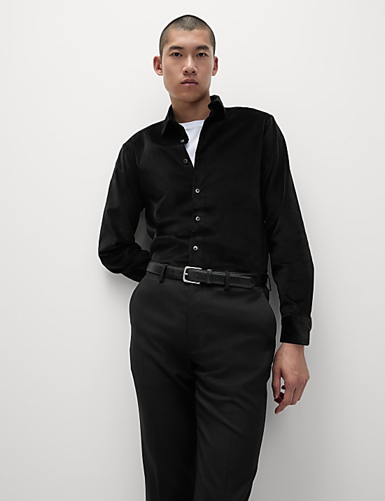 חולצת קטיפה מבד עשיר בכותנה