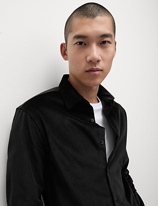 חולצת קטיפה מבד עשיר בכותנה