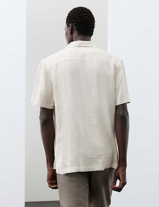 Regular Fit Jacquard Short Sleeve Shirt