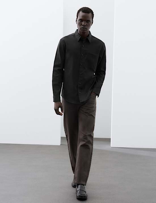 Lyocell Blend Regular Fit Shirt