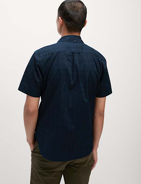 Easy Iron Pure Cotton Textured Shirt