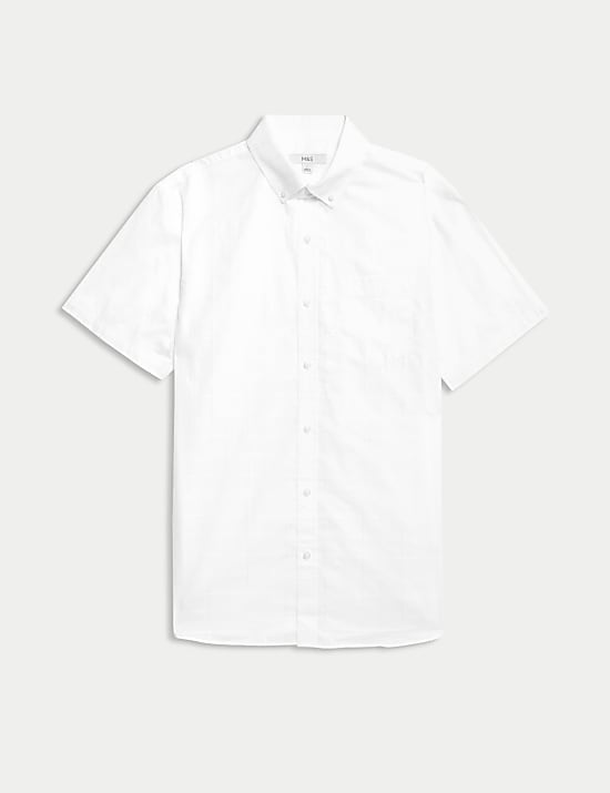 Easy Iron Pure Cotton Textured Shirt