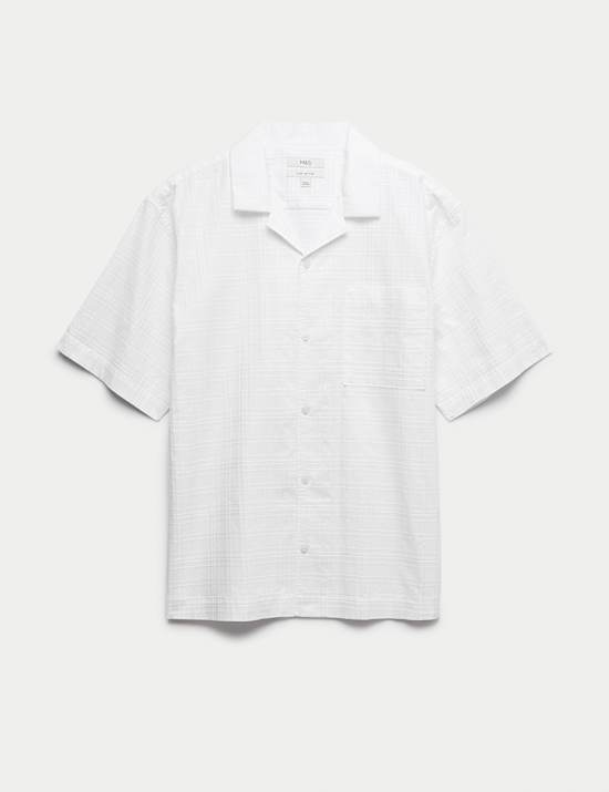 Camisa de manga corta 100 % algod&oacute;n de corte est&aacute;ndar