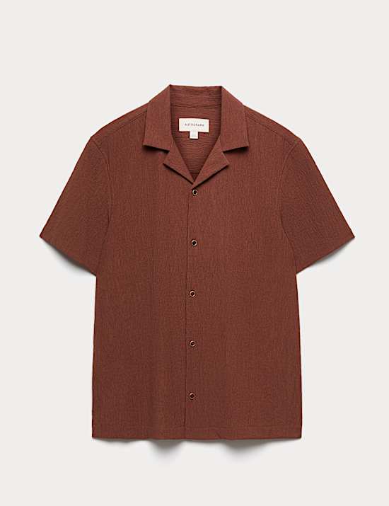 Regular Fit Crinkle Seersucker Shirt