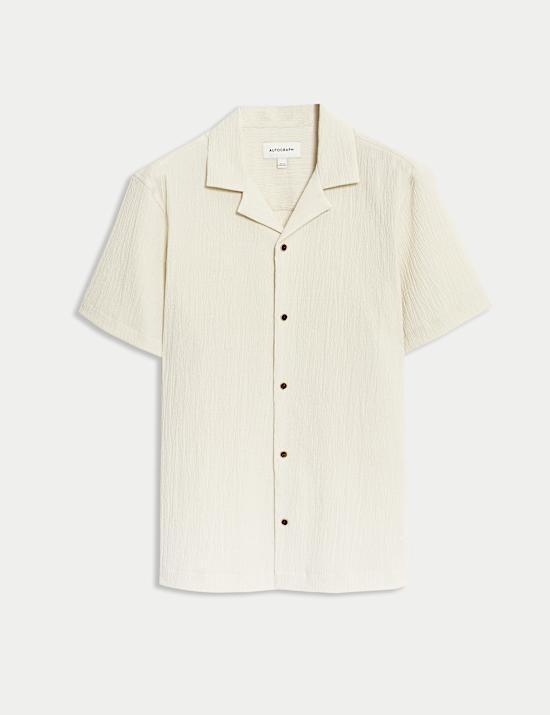 Relaxed Fit Easy Iron Seersucker Shirt