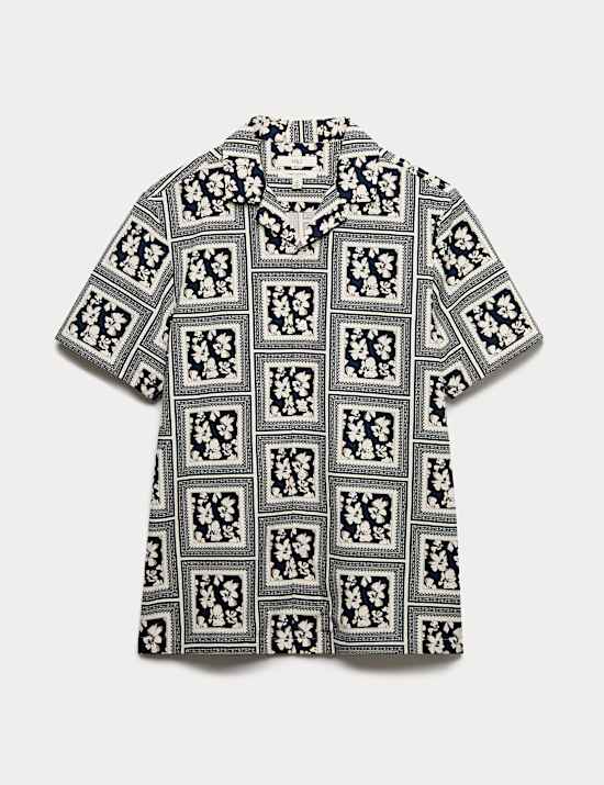 Pure Cotton Floral Short Sleeve Shirt