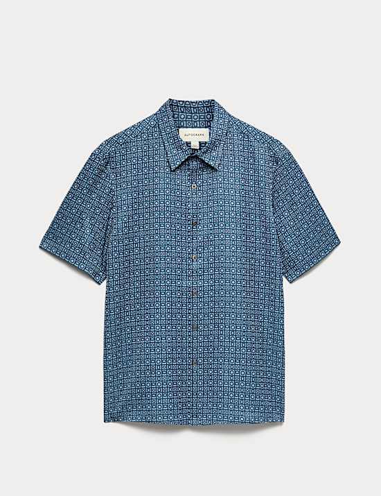 Geometric Print Short Sleeve Shirt