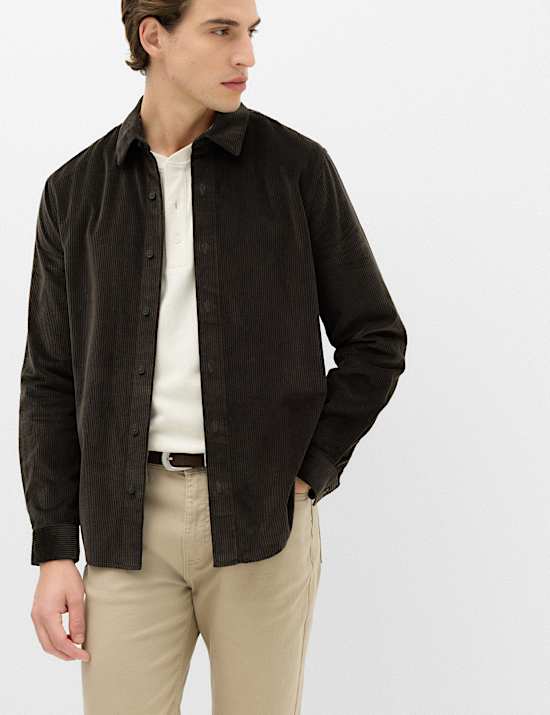 Pure Cotton Fine Corduroy Shirt