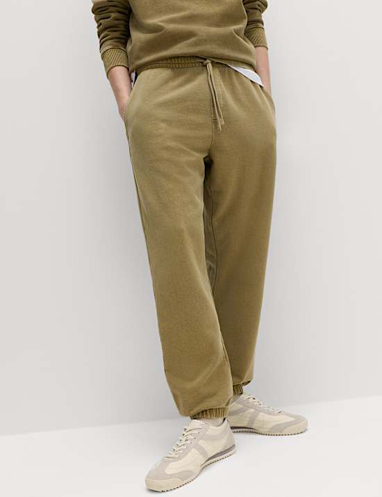 Garment Dyed Pure Cotton Joggers