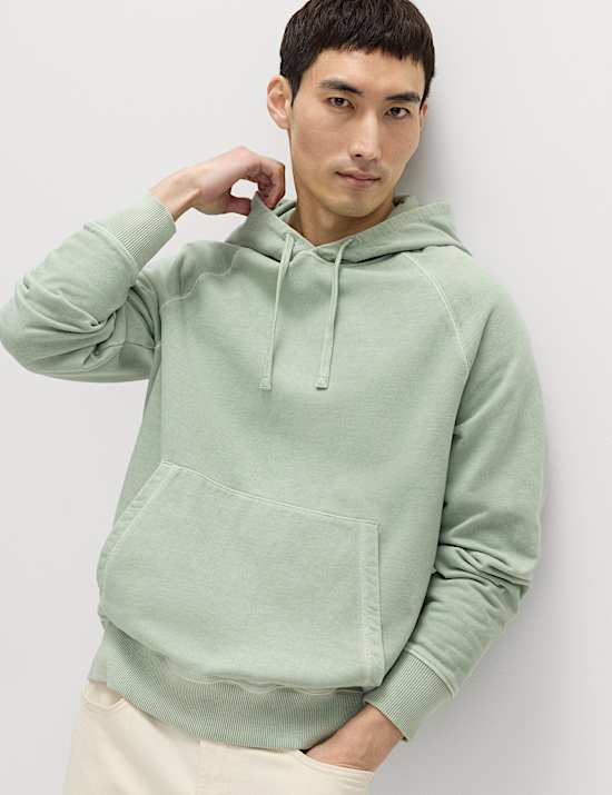 Pure Cotton Garment Dyed Hoodie