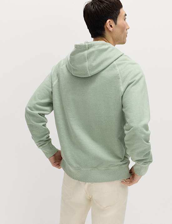 Pure Cotton Garment Dyed Hoodie