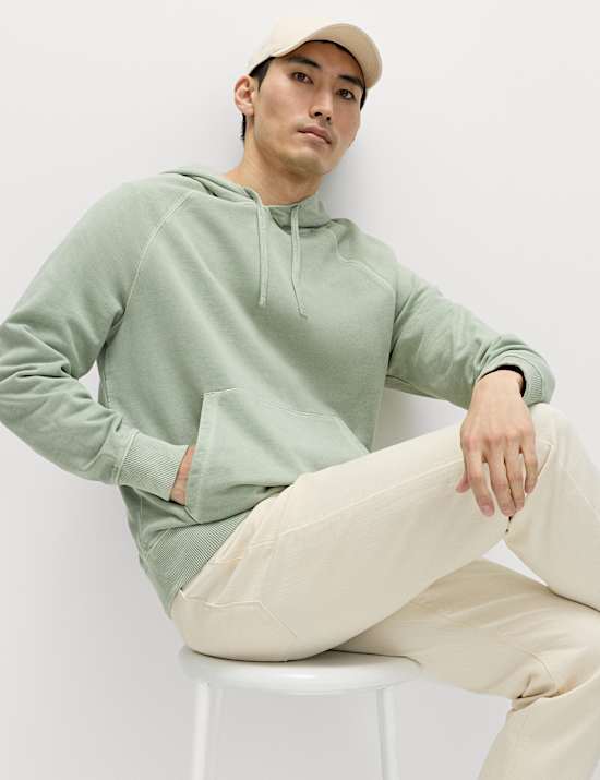 Pure Cotton Garment Dyed Hoodie
