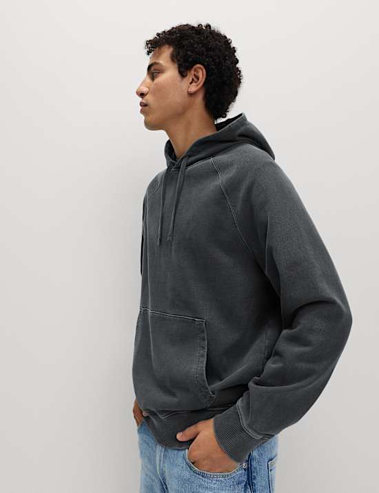 Pure Cotton Garment Dyed Hoodie