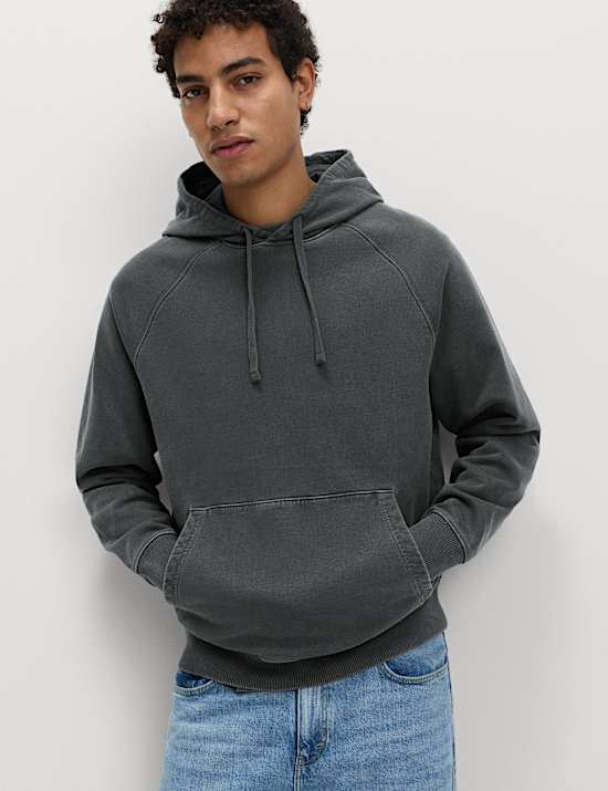 Pure Cotton Garment Dyed Hoodie