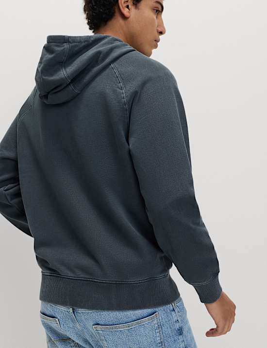 Pure Cotton Garment Dyed Hoodie