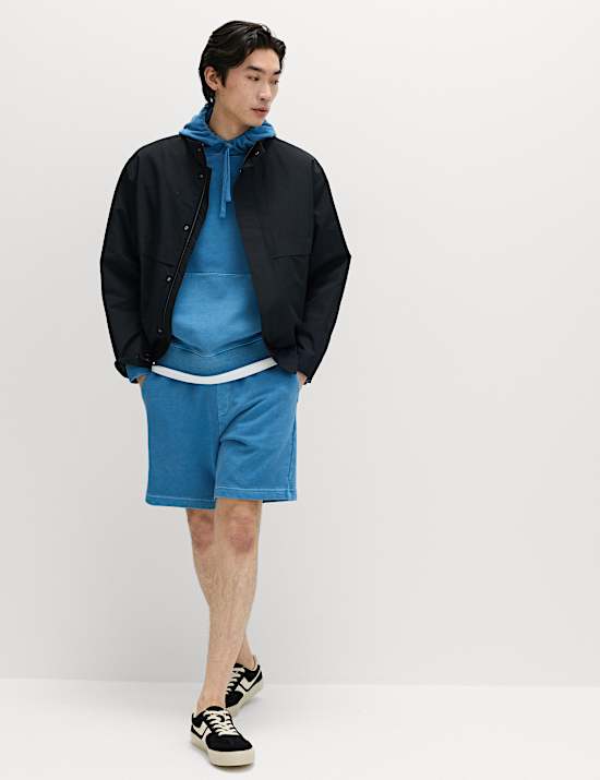 Sweat &agrave; capuche 100 % coton teint en pi&egrave;ce