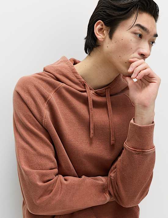 Sudadera con capucha 100 % algod&oacute;n te&ntilde;ido