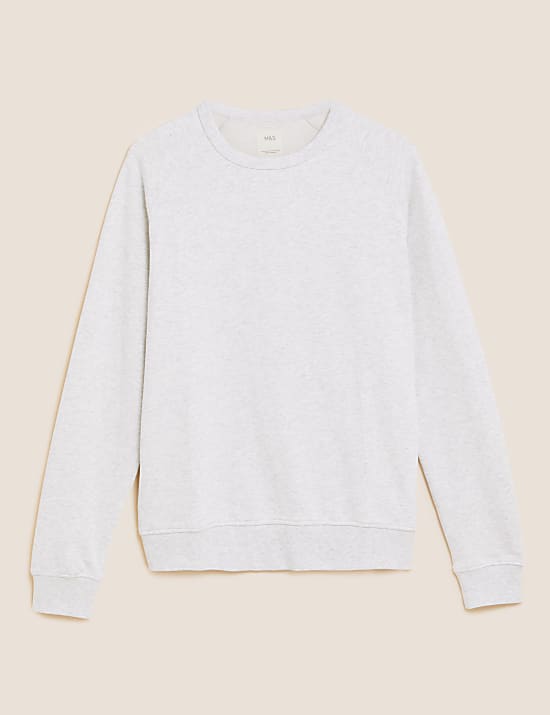 Pure Cotton Raglan Crew Neck Sweatshirt