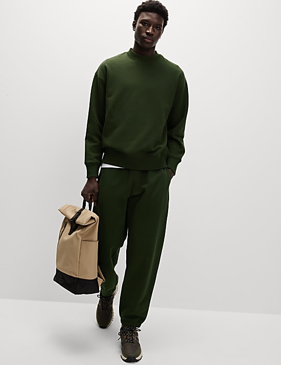 Oversized Cotton Rich Crew Neck Sweatshirt