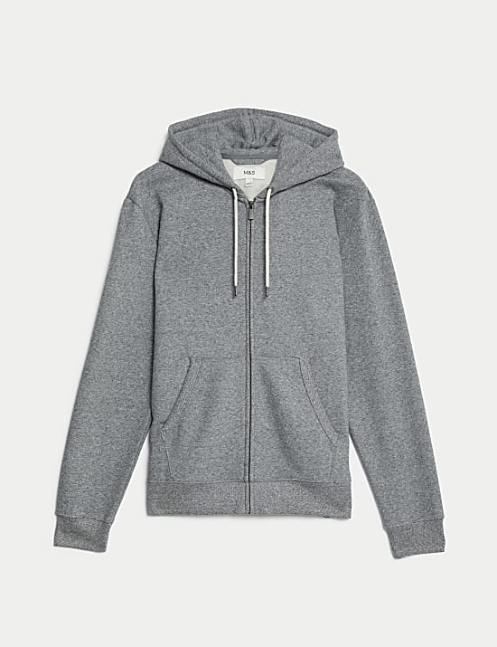 Pure Cotton Zip Through Hoodie