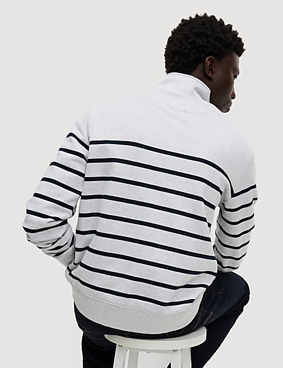 Pure Cotton Striped Sweatshirt