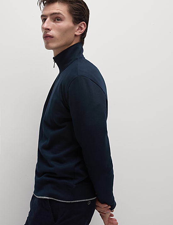 Pure Cotton Half Zip Sweatshirt