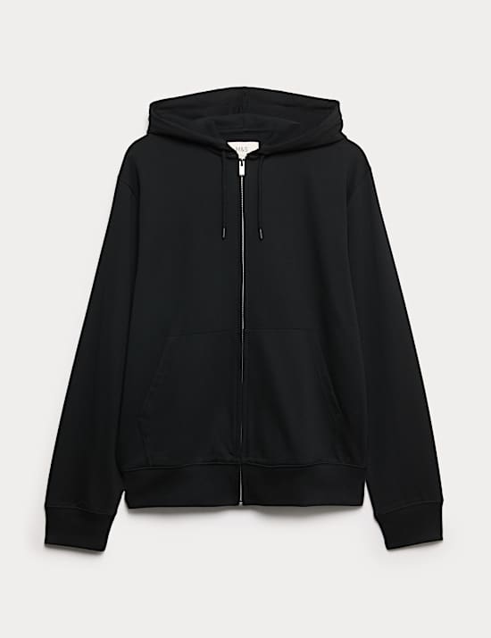 Cotton Rich Zip Through Hoodie