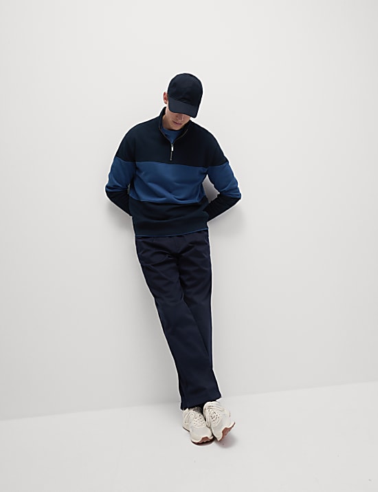 Pure Cotton Half Zip Sweatshirt