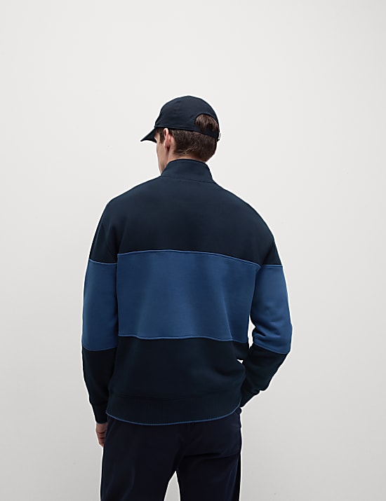 Pure Cotton Half Zip Sweatshirt