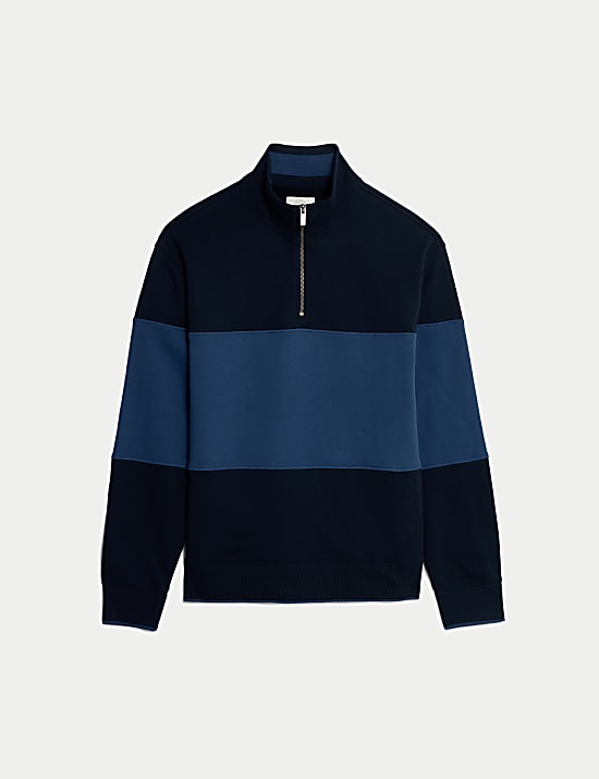 Pure Cotton Half Zip Sweatshirt