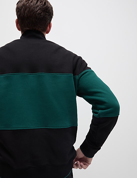 Pure Cotton Half Zip Sweatshirt