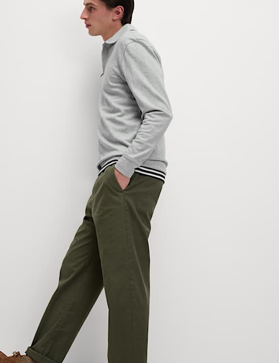 Cotton Rich Half Zip Polo Shirt